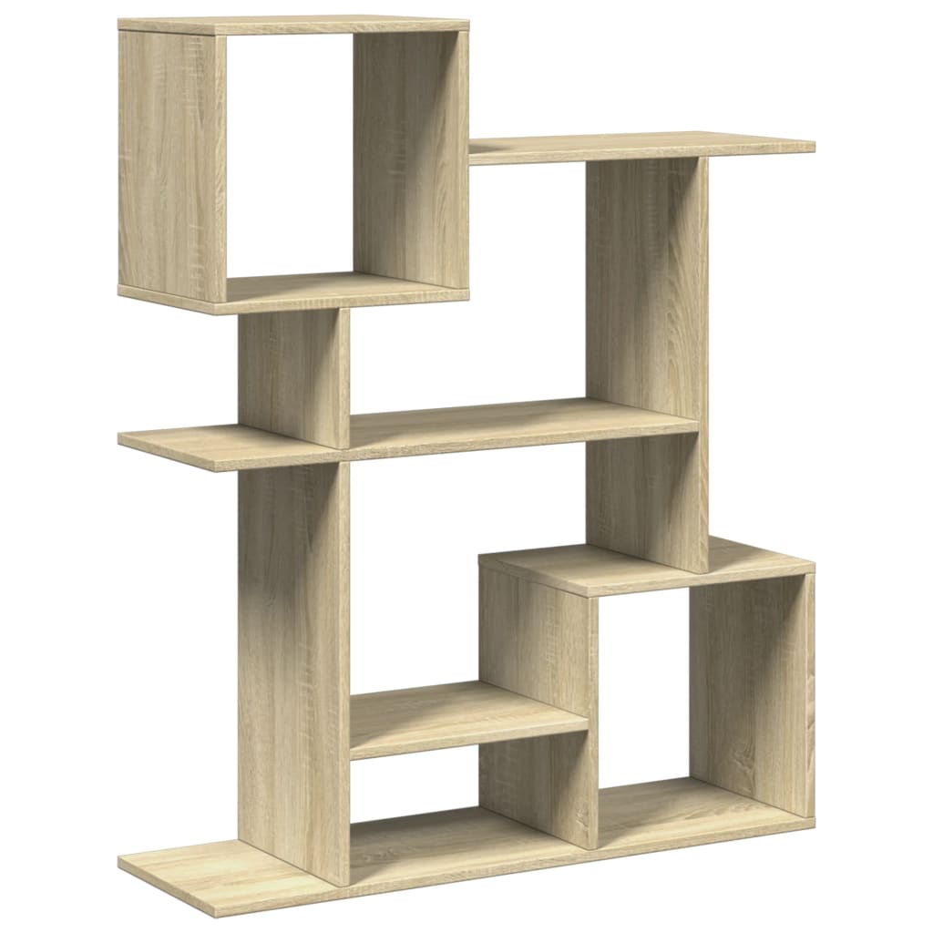 Room Divider Bookcase Sonoma Oak 92x29x112 cm Wood Material