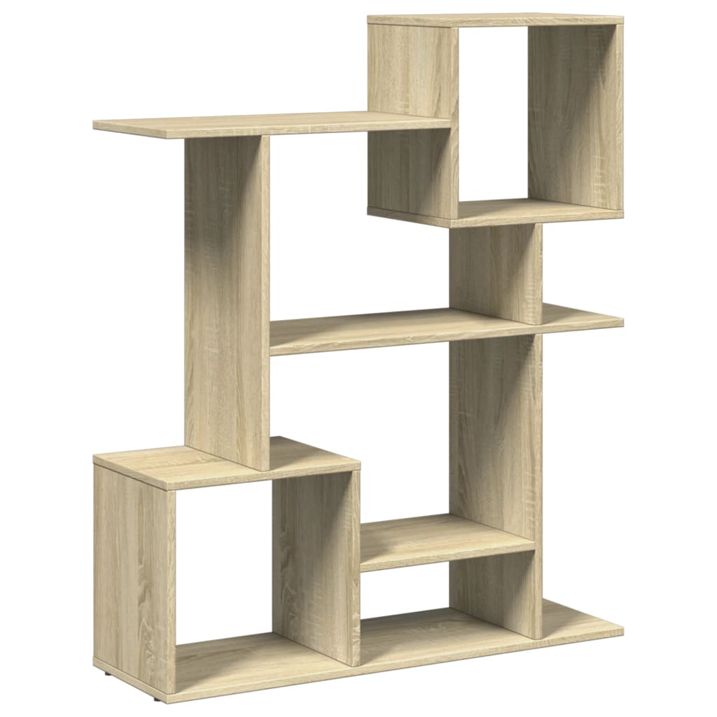 Room Divider Bookcase Sonoma Oak 92x29x112 cm Wood Material