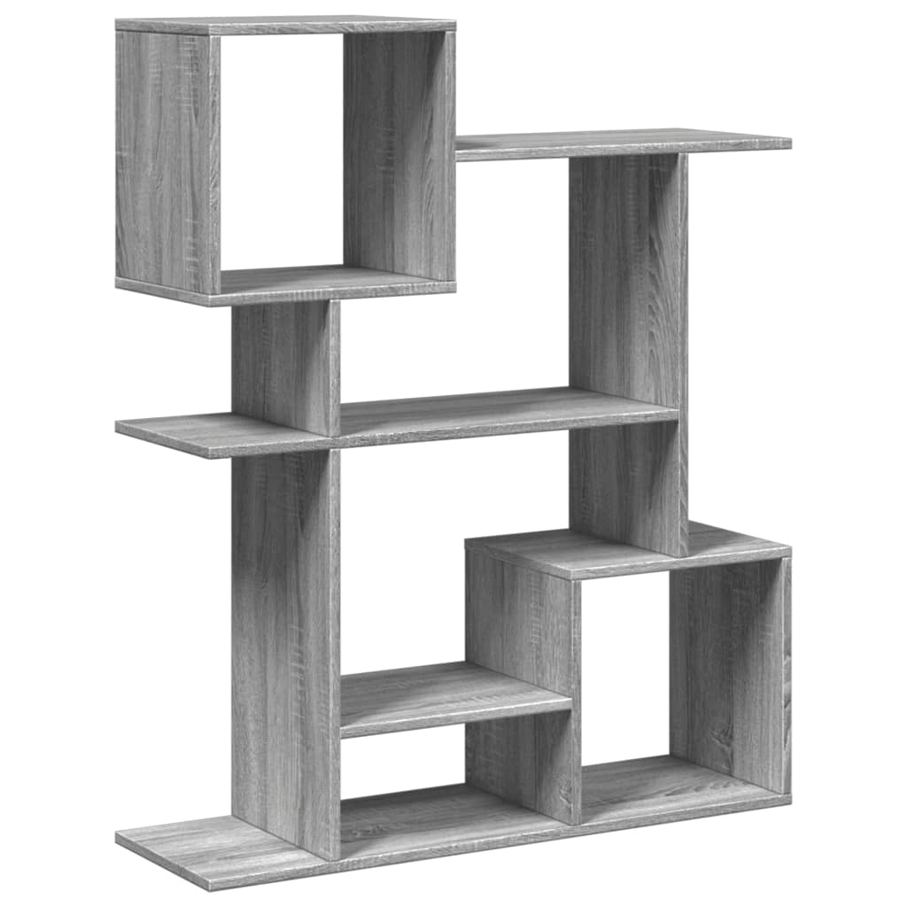 Room Divider Bookcase Gray Sonoma 92x29x112 cm Wood Material