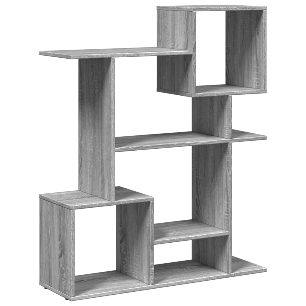 Room Divider Bookcase Gray Sonoma 92x29x112 cm Wood Material