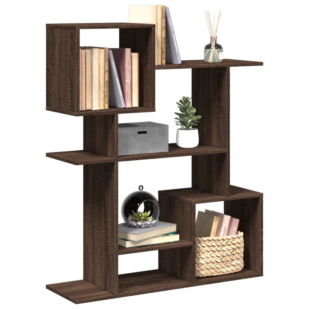 Room Divider Bookcase Brown Oak Look 92x29x112 cm