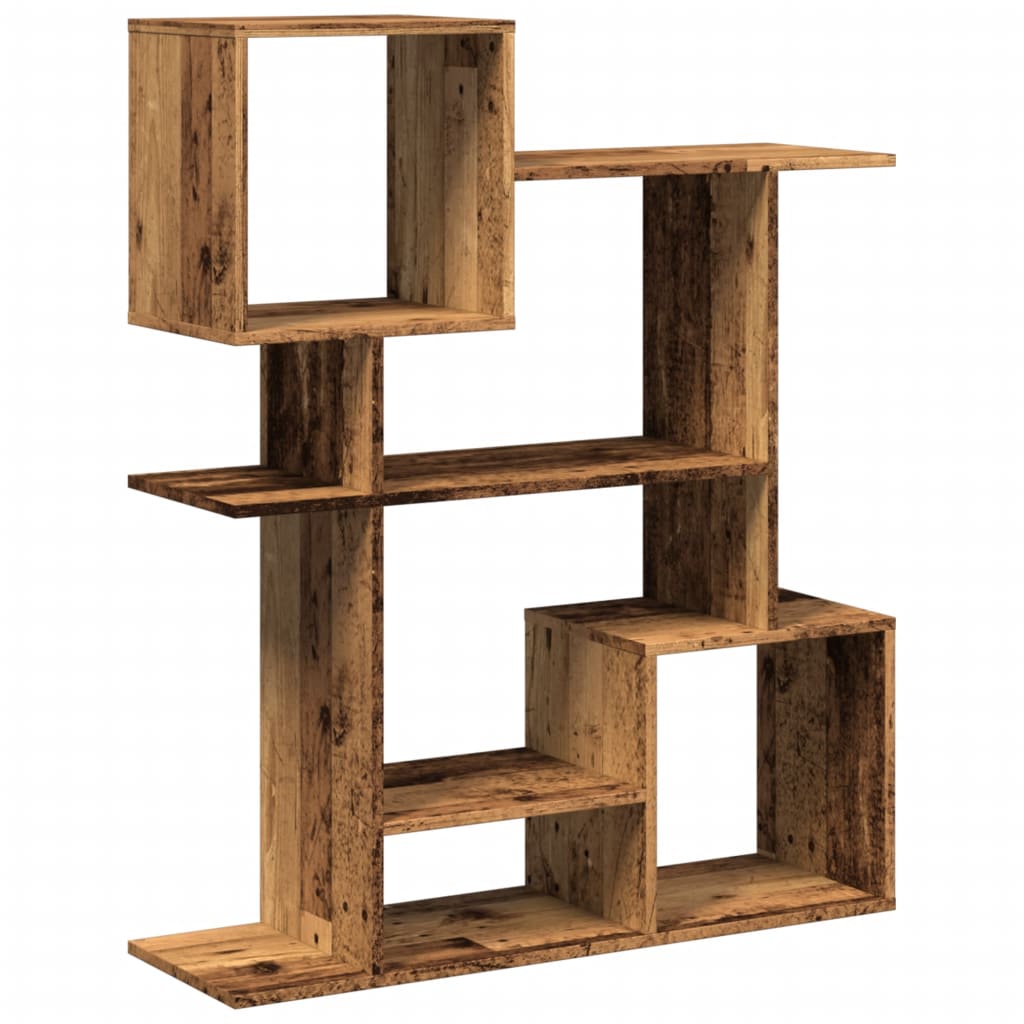 Room divider bookcase old wood look 92x29x112 cm wood material