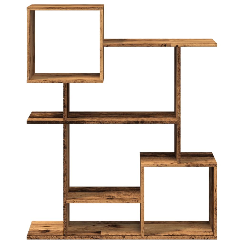 Room divider bookcase old wood look 92x29x112 cm wood material