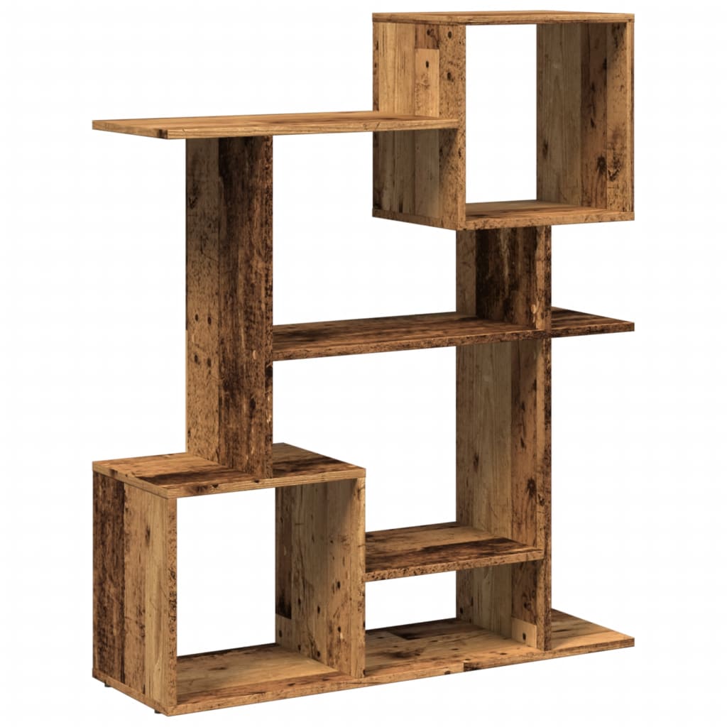 Room divider bookcase old wood look 92x29x112 cm wood material