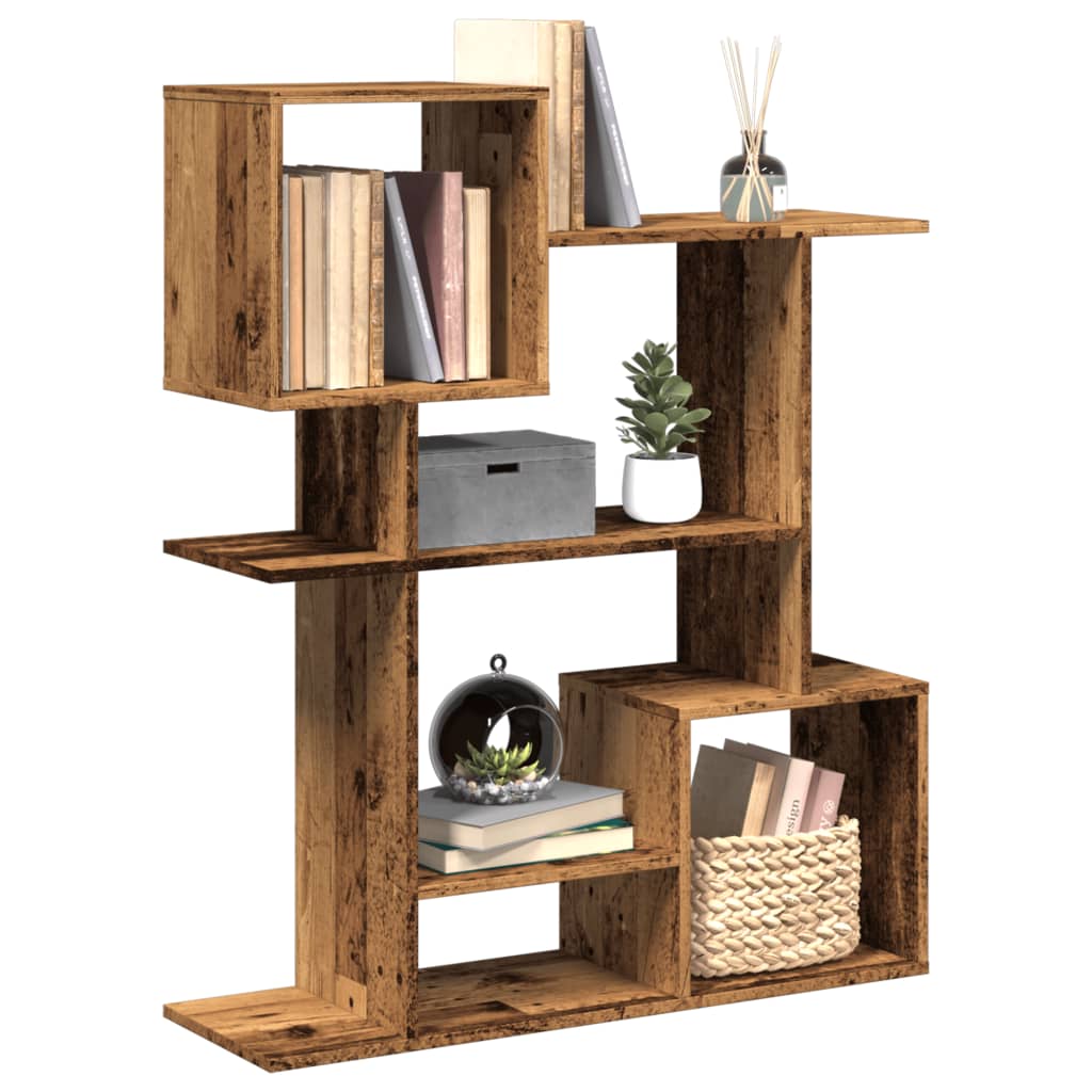 Room divider bookcase old wood look 92x29x112 cm wood material