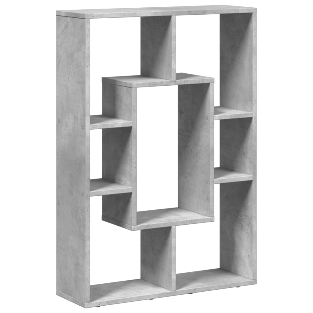 Bookshelf Concrete Grey 63x20x90 cm Wood Material