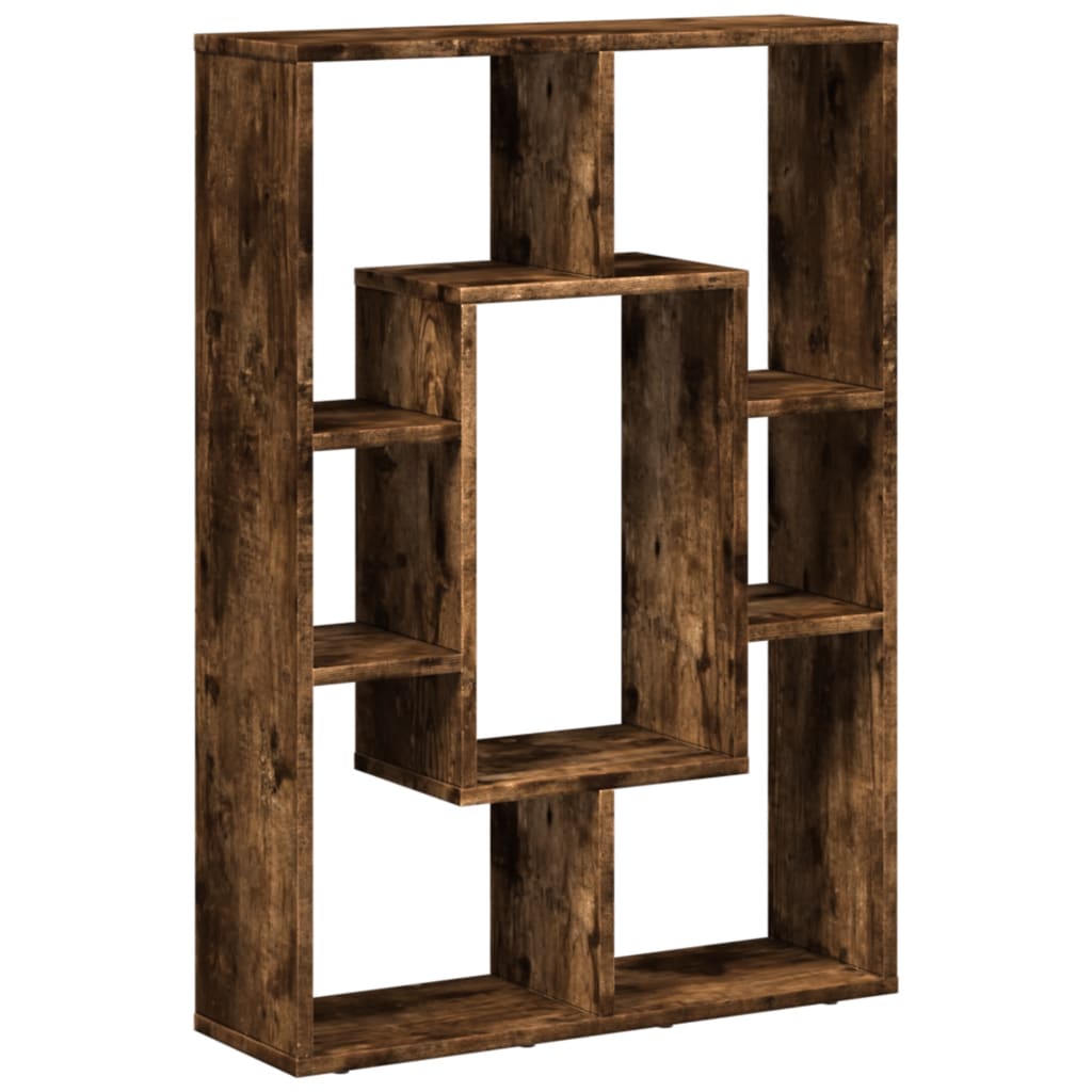 Bookshelf Smoked Oak 63x20x90 cm Wood Material