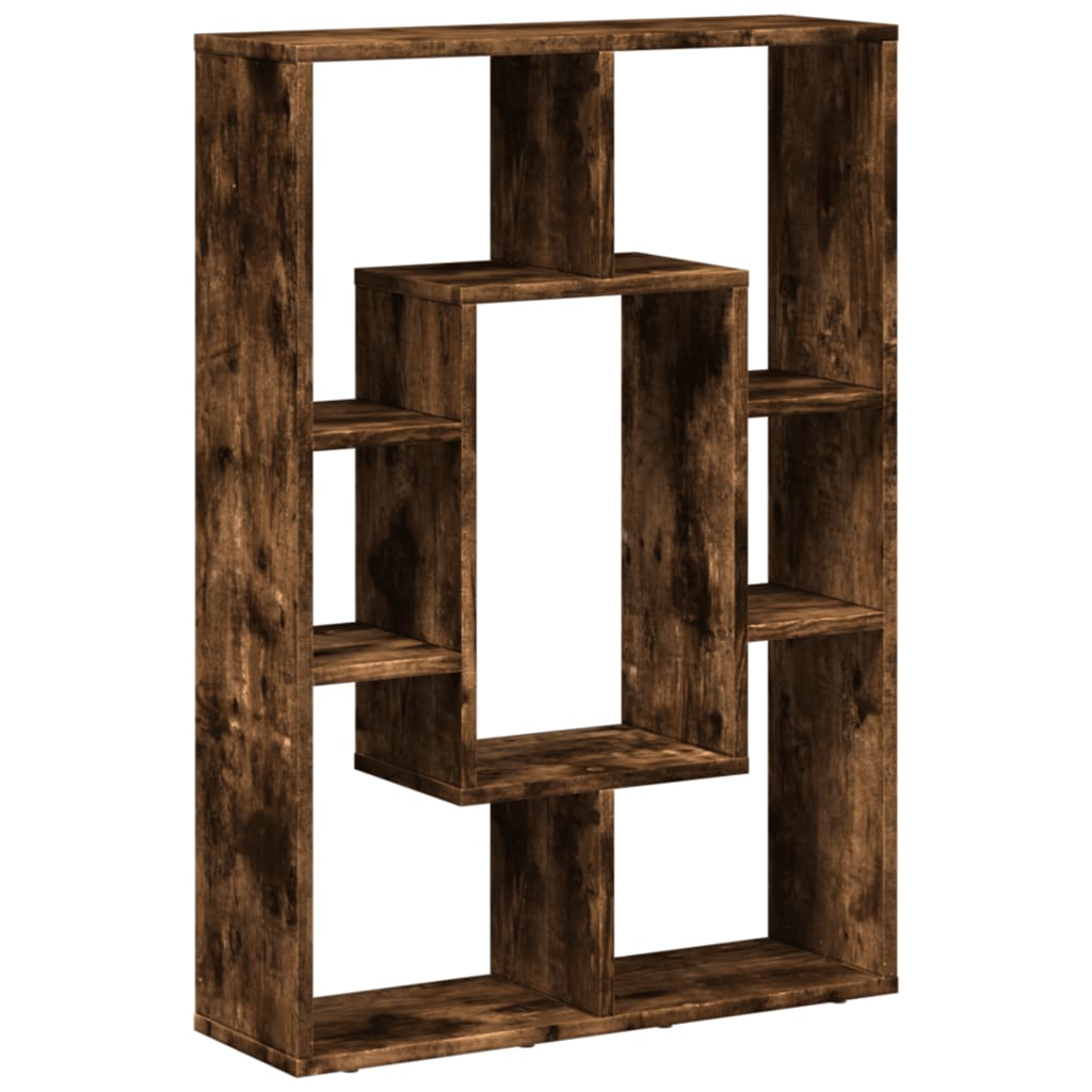 Bookshelf Smoked Oak 63x20x90 cm Wood Material