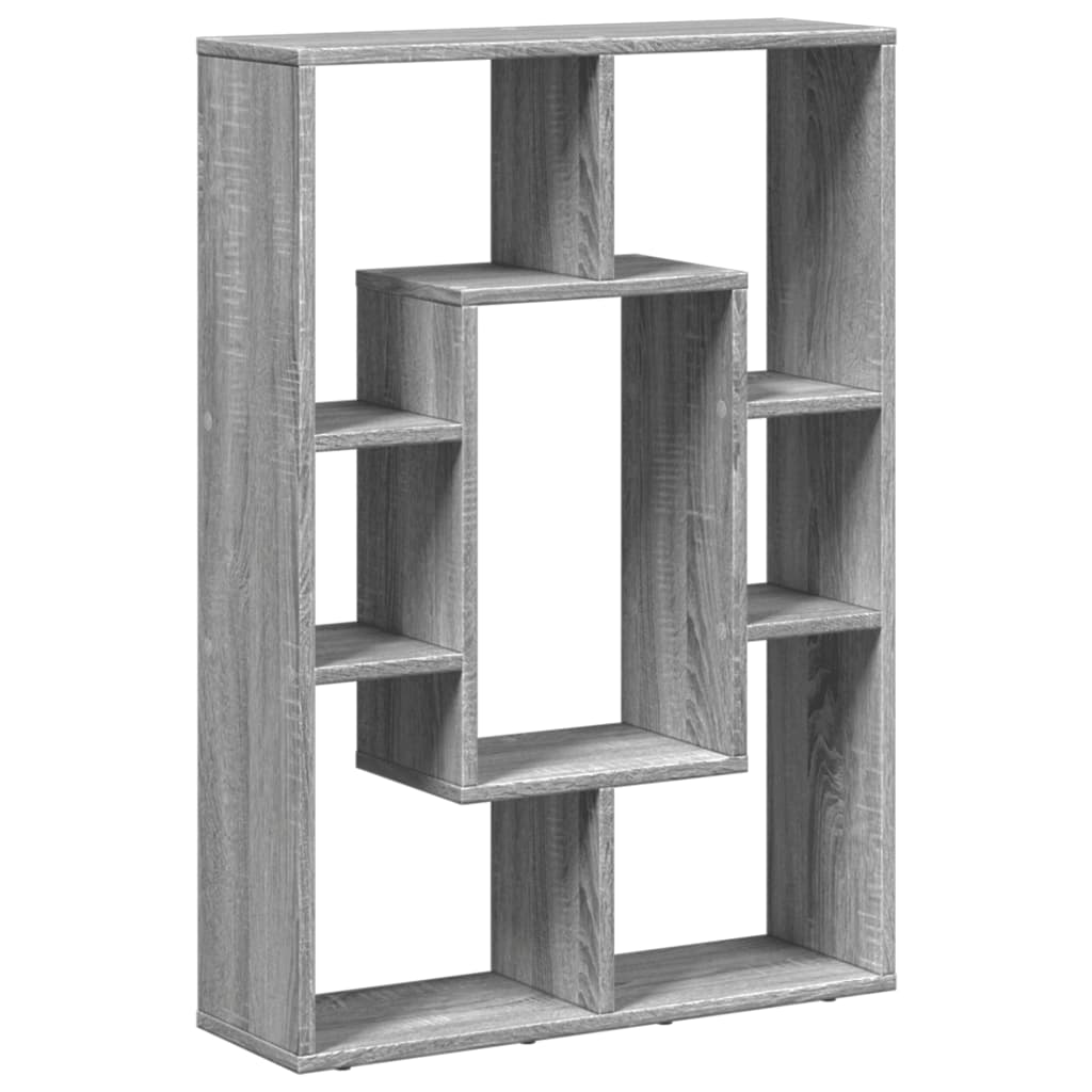 Bookshelf Gray Sonoma 63x20x90 cm Wood Material