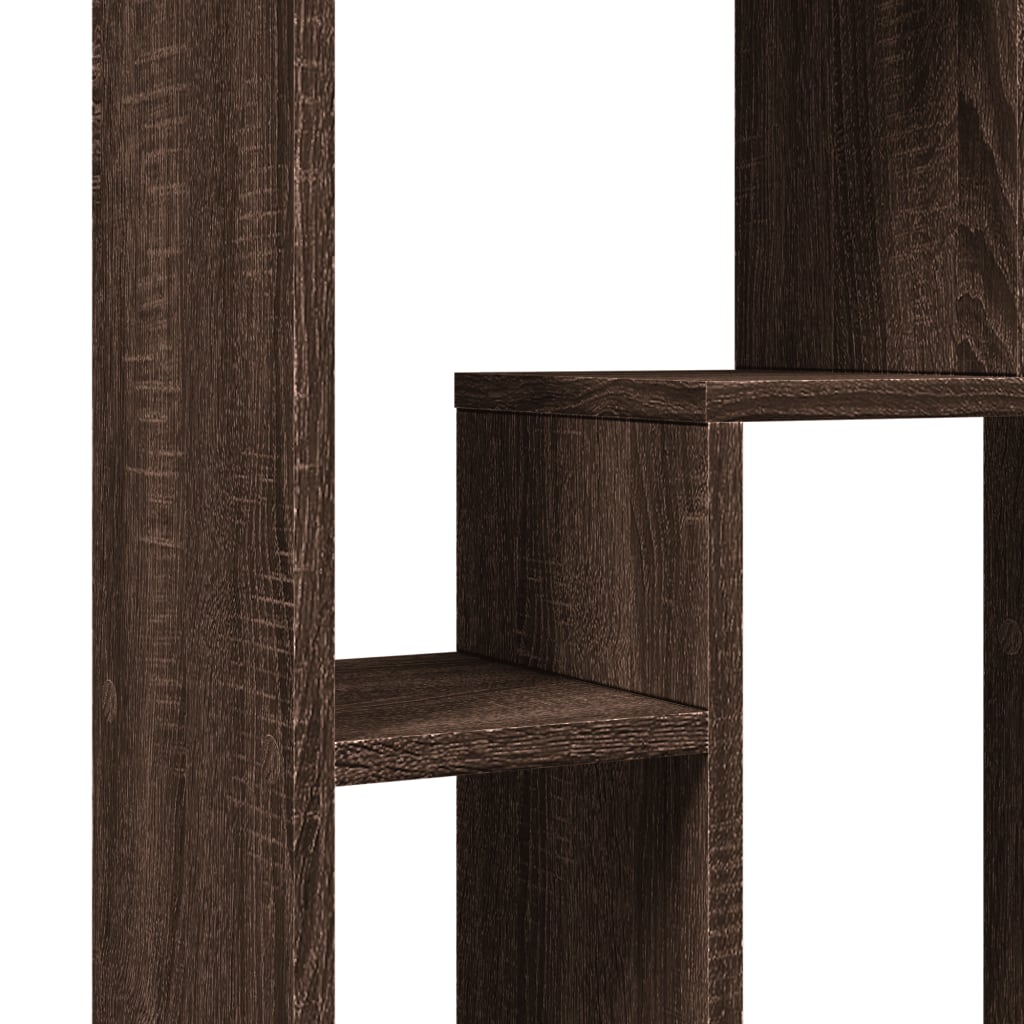 Bookshelf Brown Oak Look 63x20x90 cm Wood Material