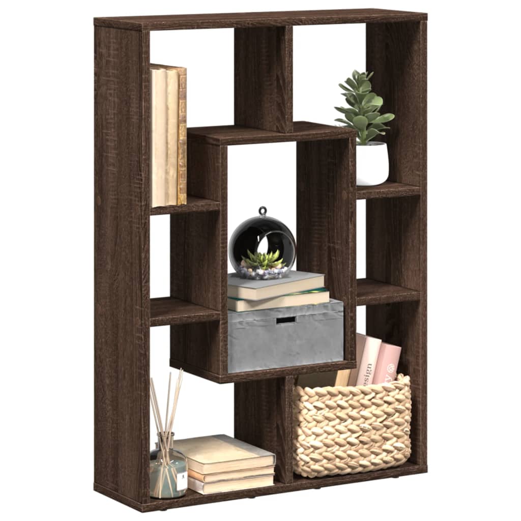 Bookshelf Brown Oak Look 63x20x90 cm Wood Material