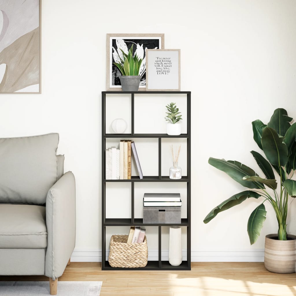 Bookshelf Black 60x20x120 cm Wood Material