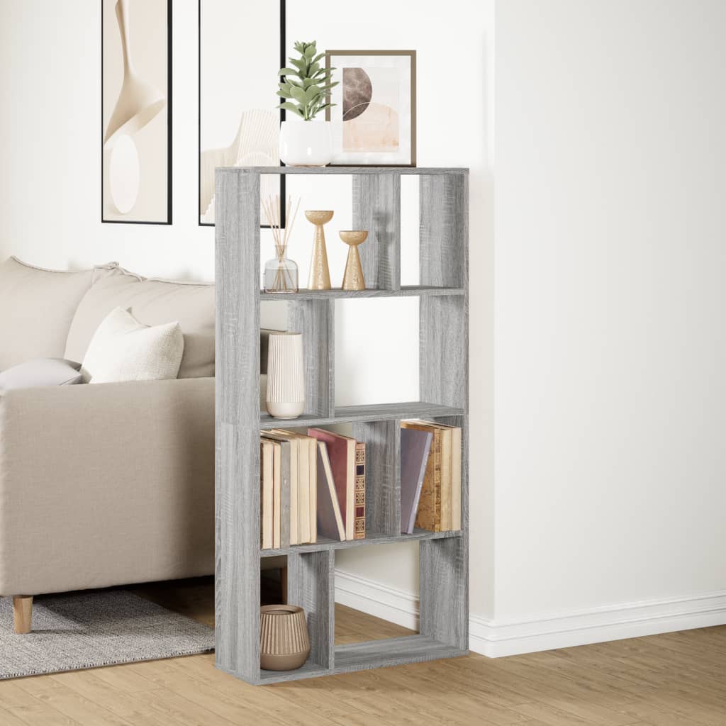 Bookshelf Gray Sonoma 60x20x120 cm Wood Material