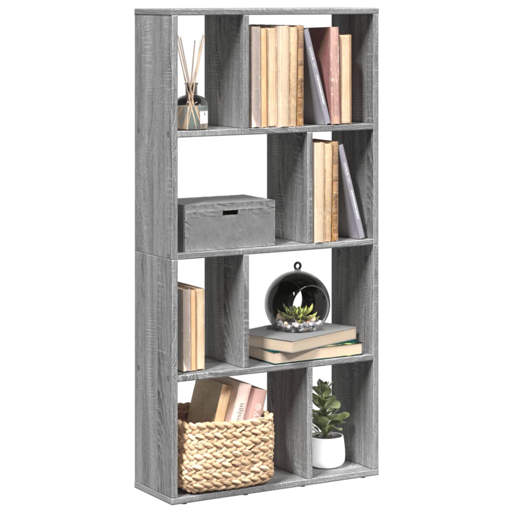 Bookshelf Gray Sonoma 60x20x120 cm Wood Material