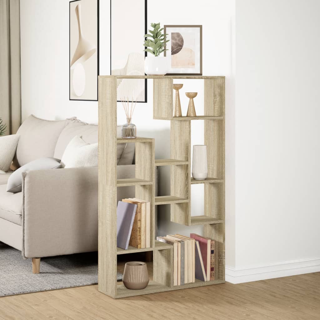 Bookshelf Sonoma Oak 72x20x120 cm Wood Material