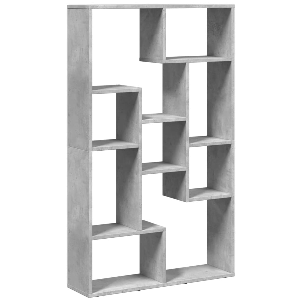 Bookshelf Concrete Grey 72x20x120 cm Wood Material