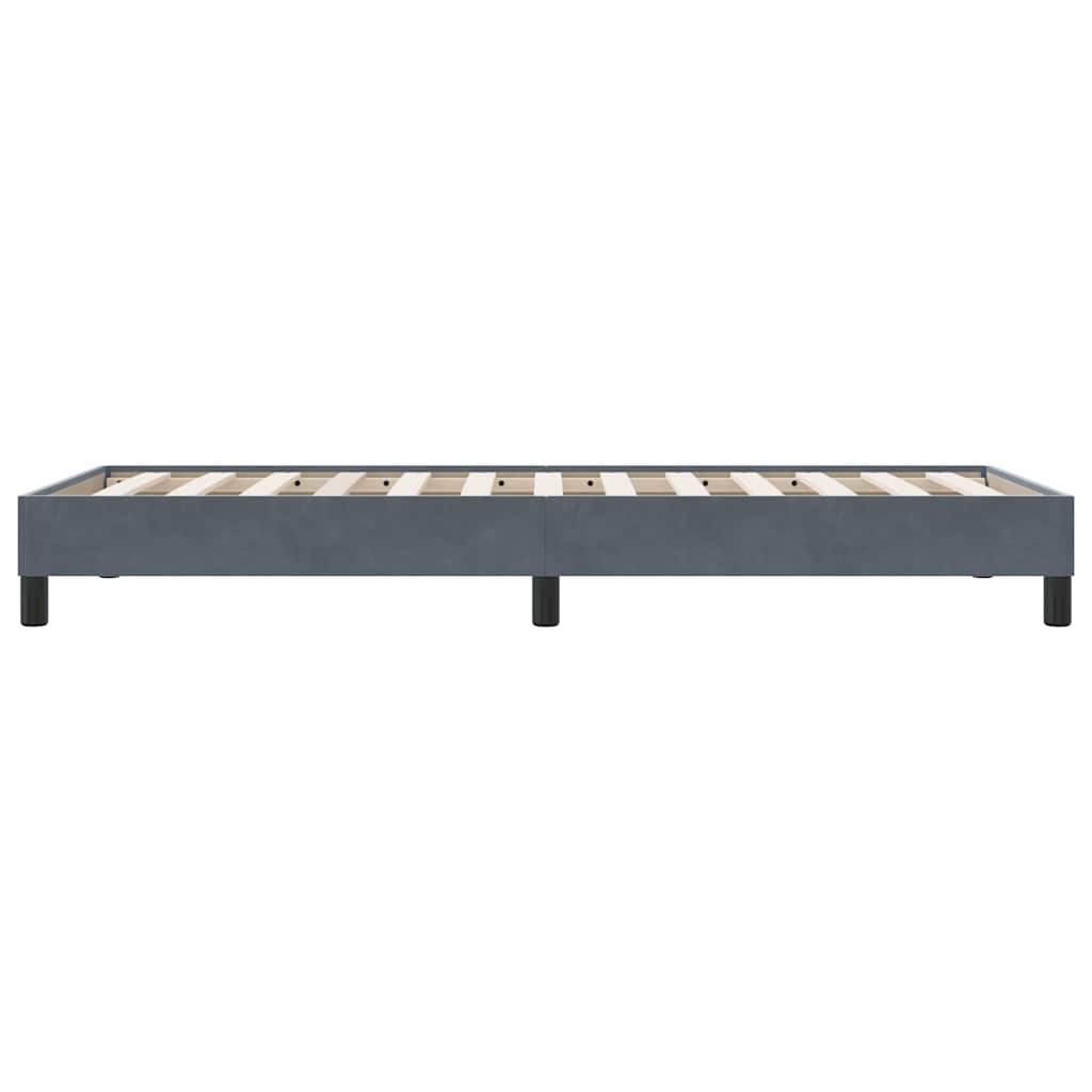 Bed frame without mattress dark grey 80x210 cm velvet