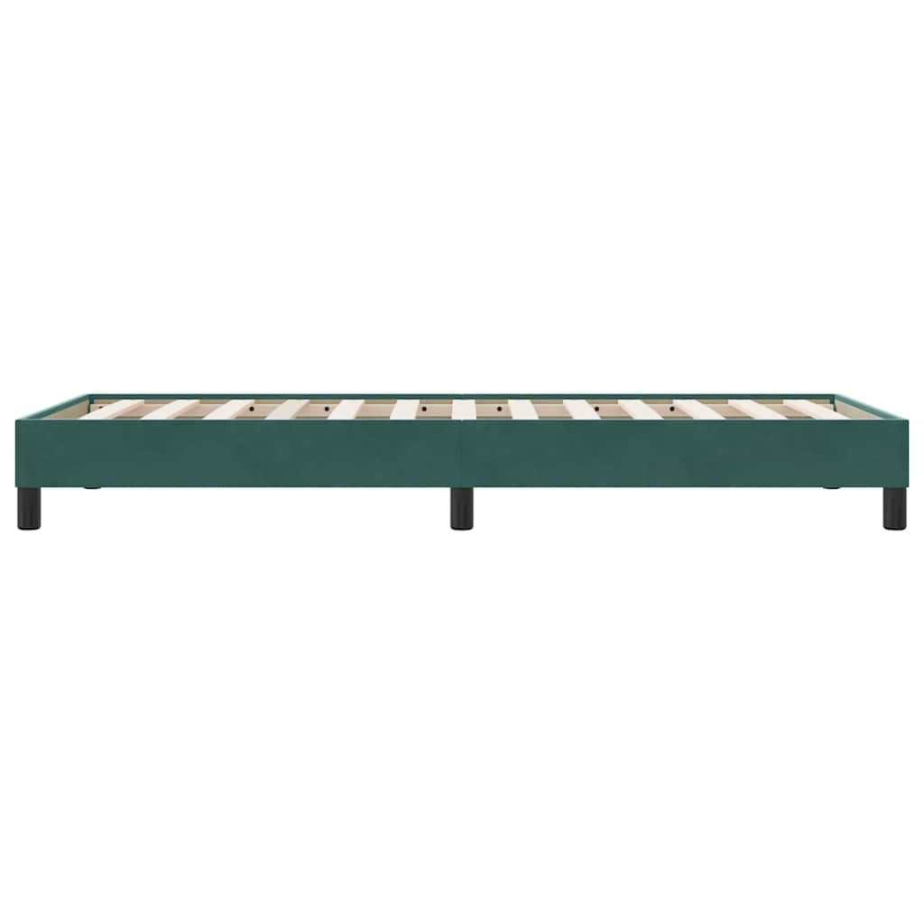 Bed frame without mattress dark green 80x210 cm velvet