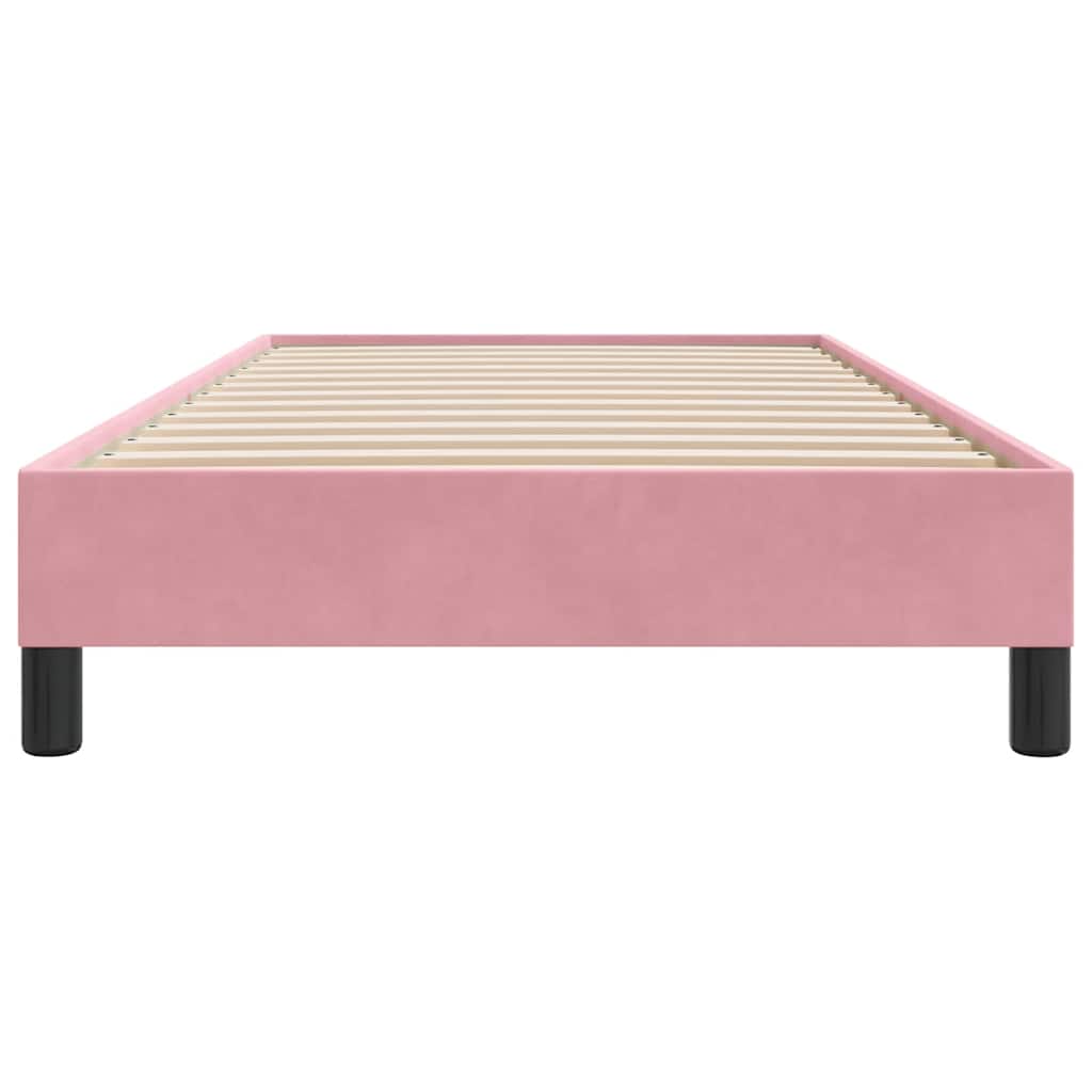 Bed frame without mattress pink 80x210 cm velvet