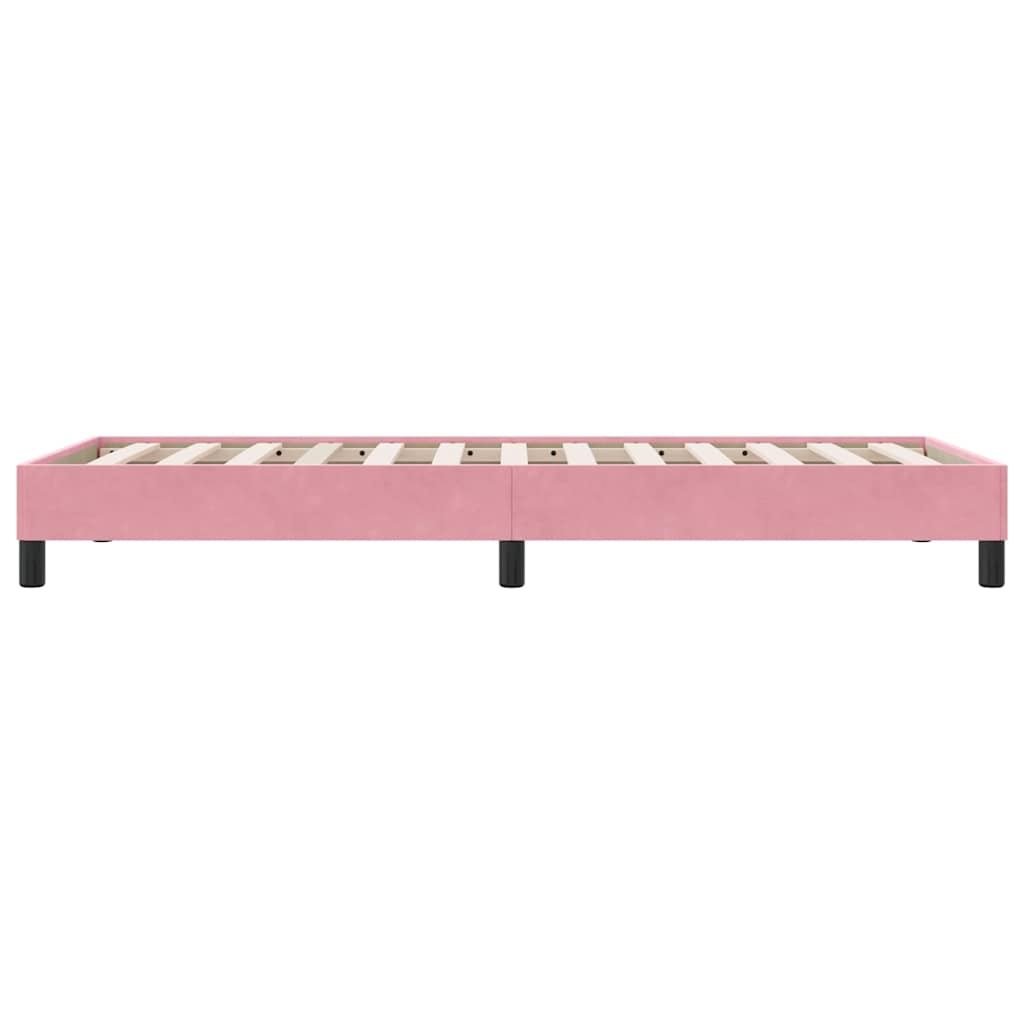 Bed frame without mattress pink 80x210 cm velvet