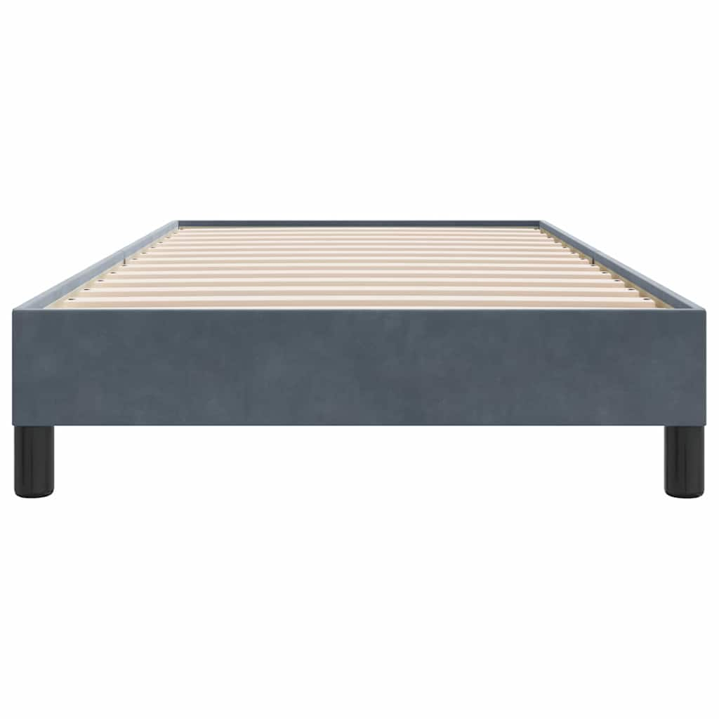 Bed frame without mattress dark grey 90x210 cm velvet