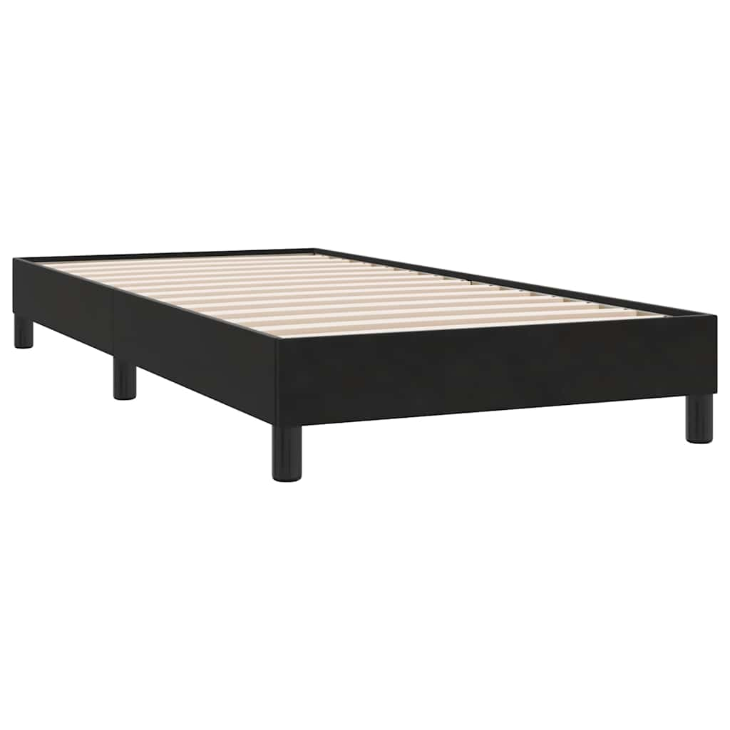 Bed frame without mattress Black 90x210 cm Velvet