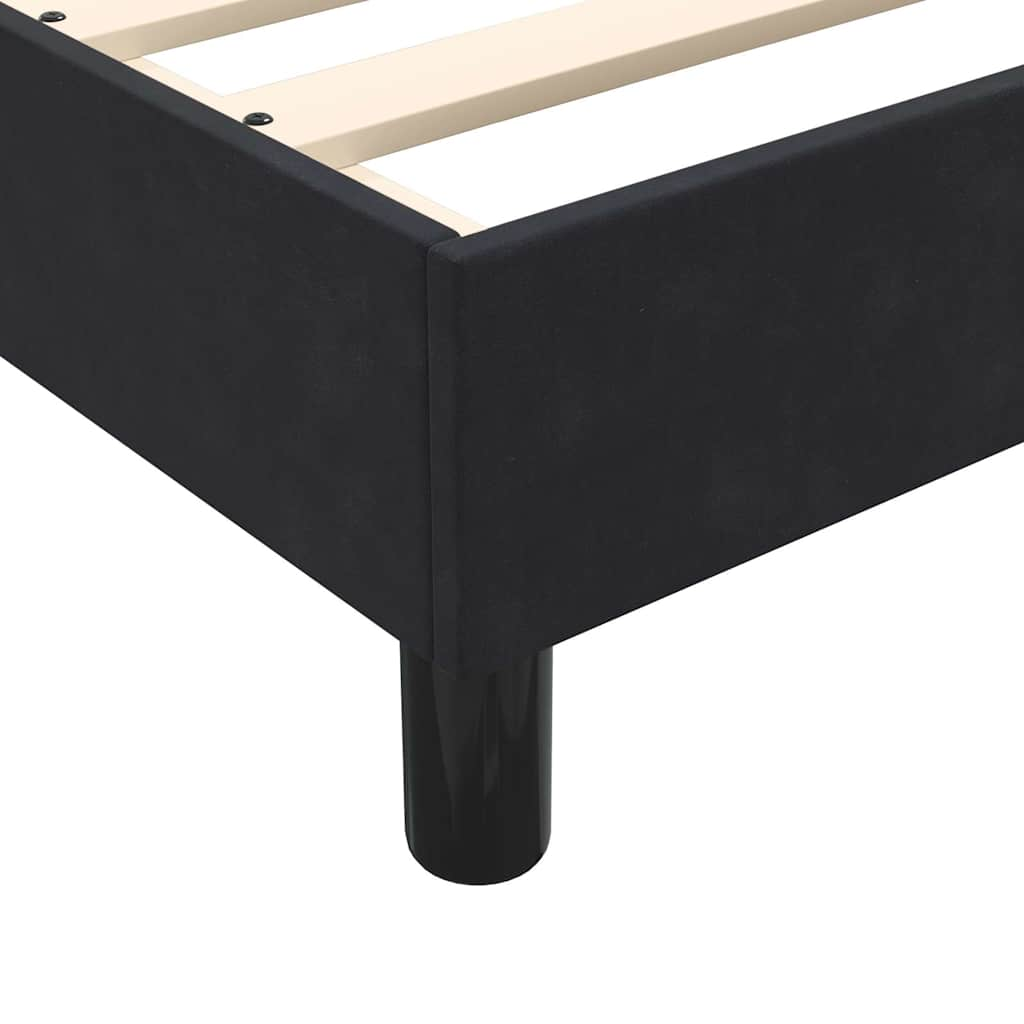 Bed frame without mattress Black 90x210 cm Velvet