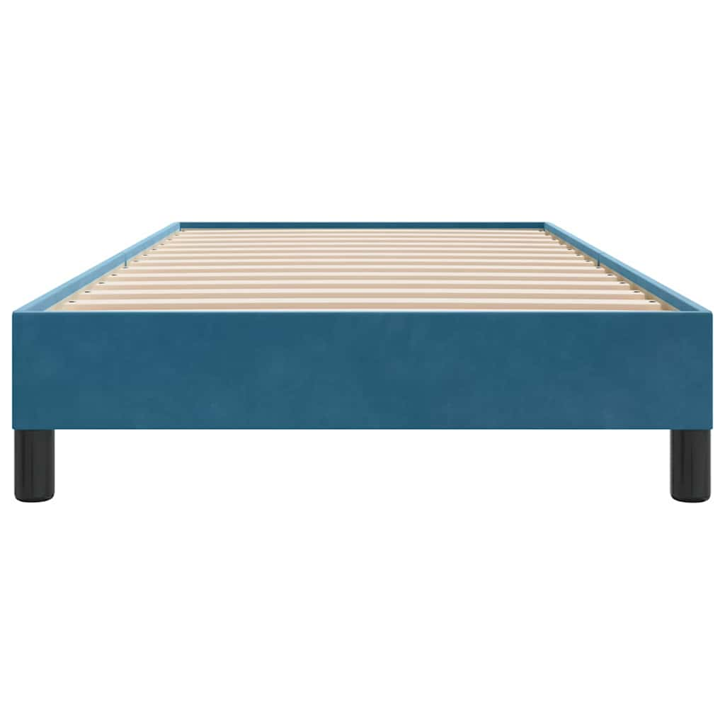 Bed frame without mattress dark blue 90x210 cm velvet