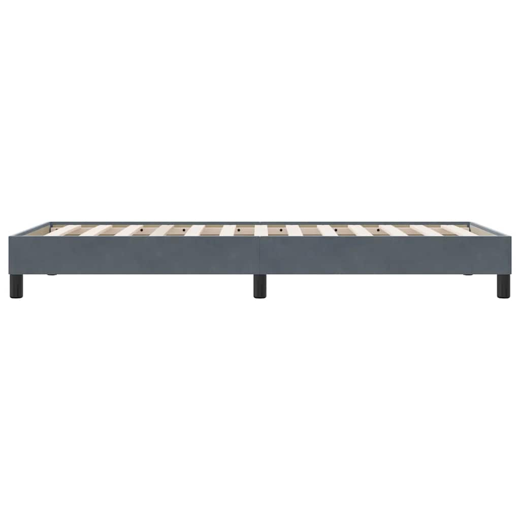 Bed frame without mattress dark grey 100x210 cm velvet