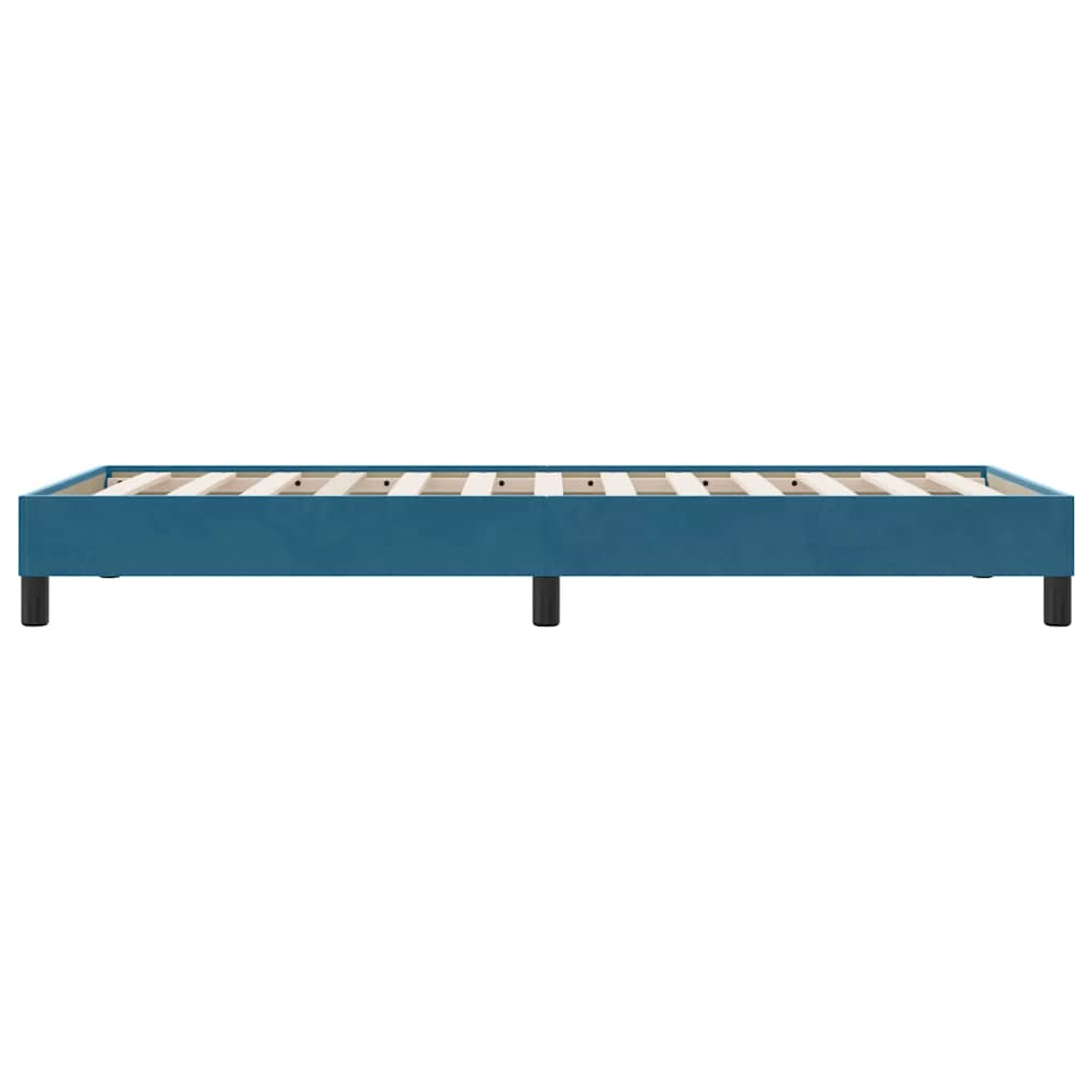 Bed frame without mattress dark blue 100x210 cm velvet