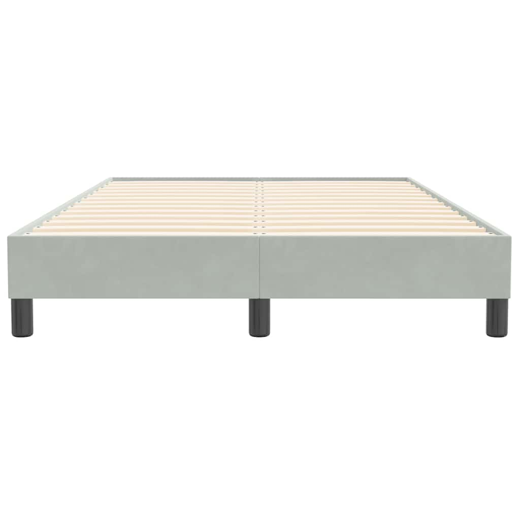 Bed frame without mattress light grey 120x210 cm velvet