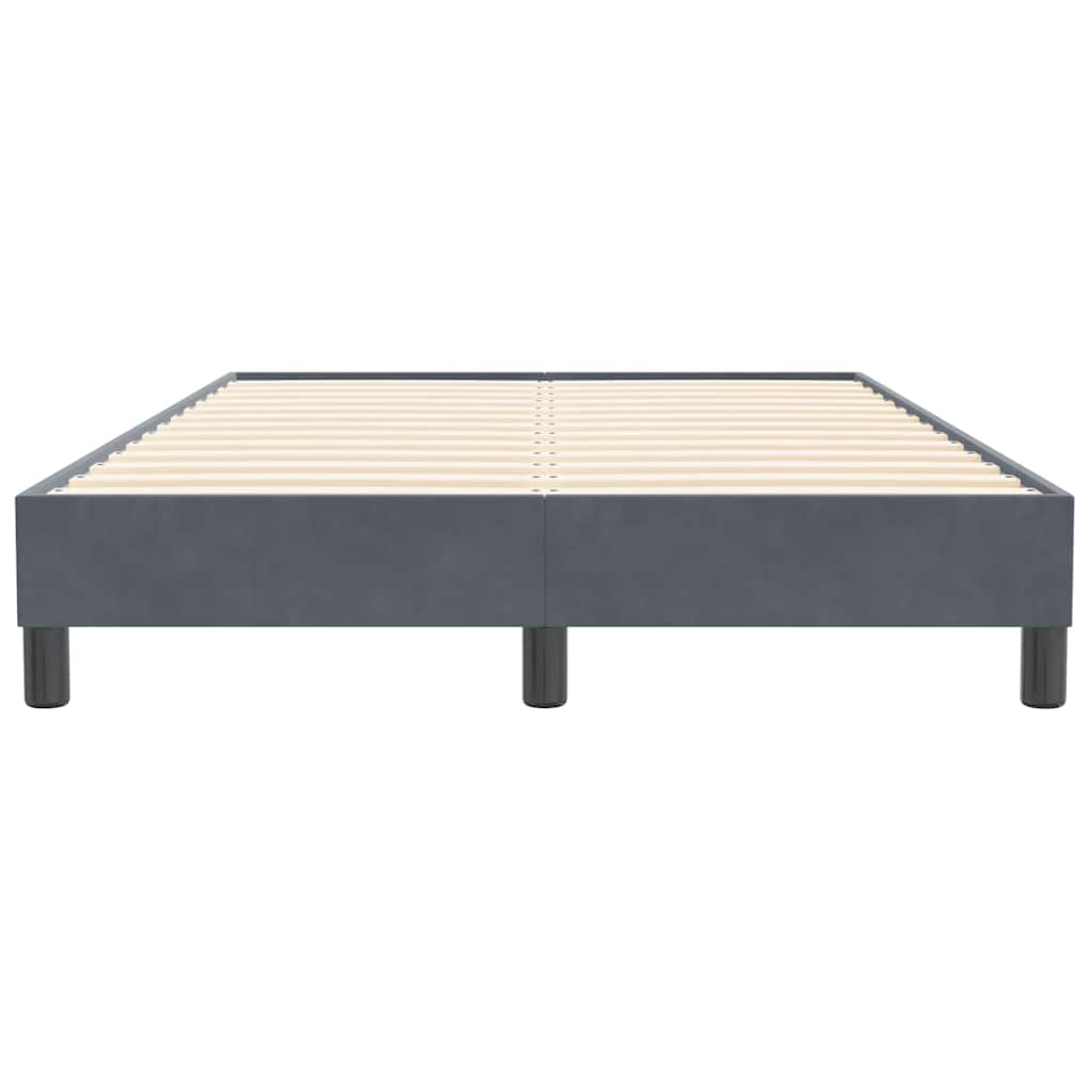 Bed frame without mattress dark grey 120x210 cm velvet