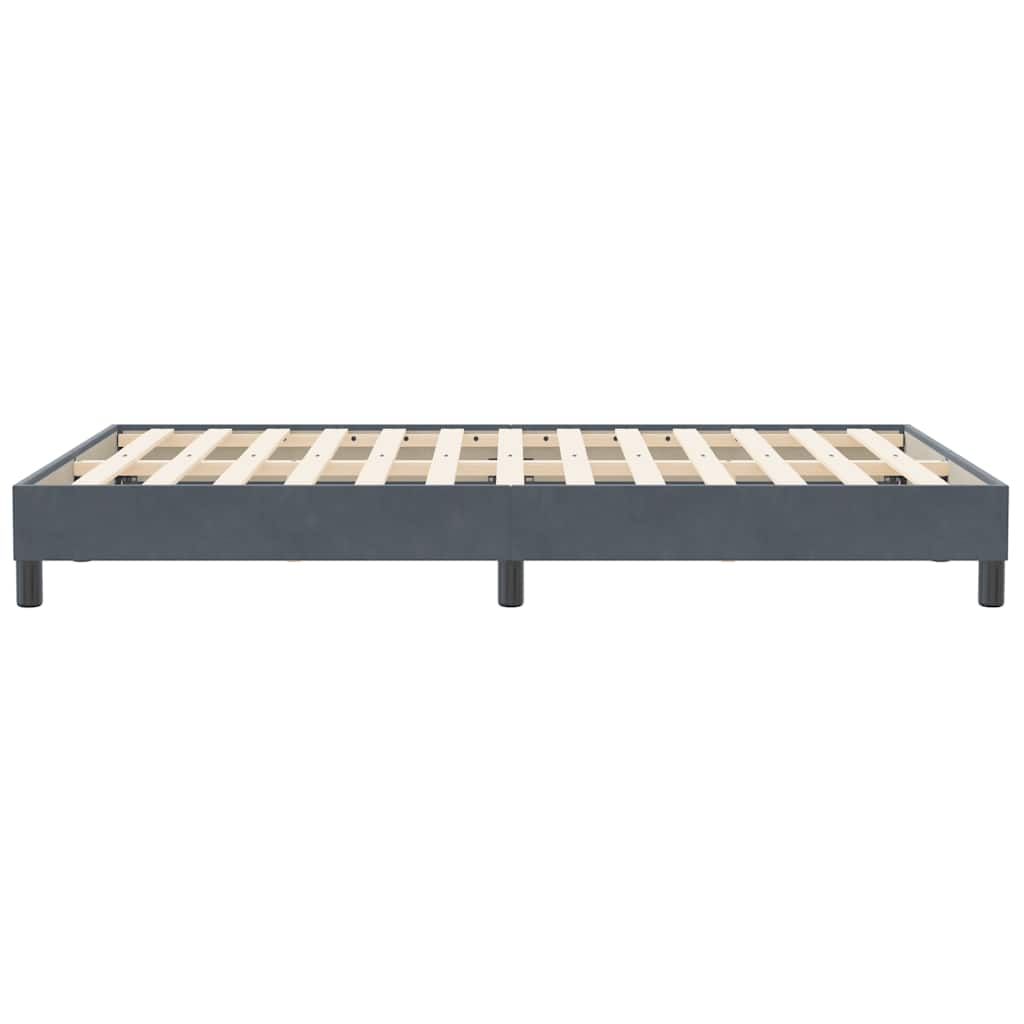 Bed frame without mattress dark grey 120x210 cm velvet