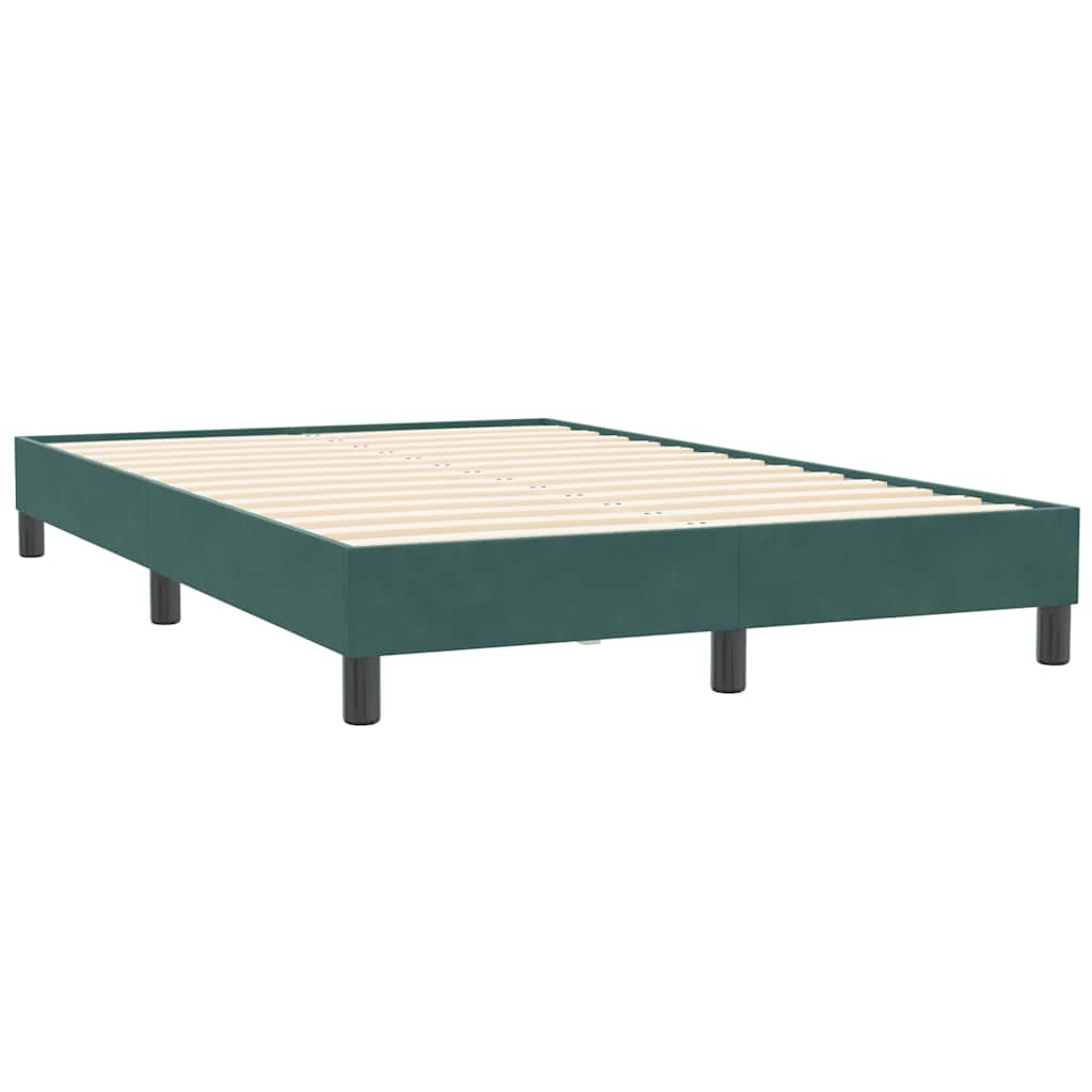 Bed frame without mattress dark green 120x210 cm velvet