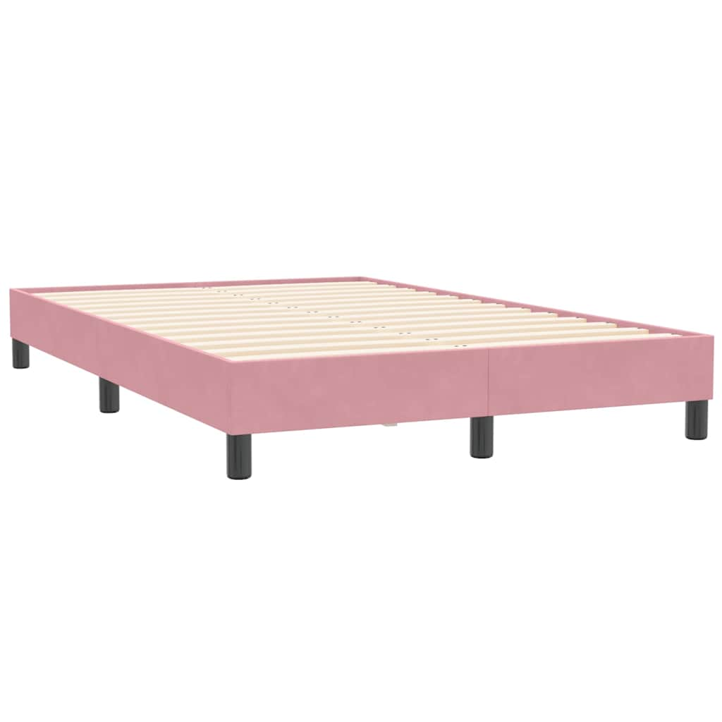 Bed frame without mattress pink 120x210 cm velvet