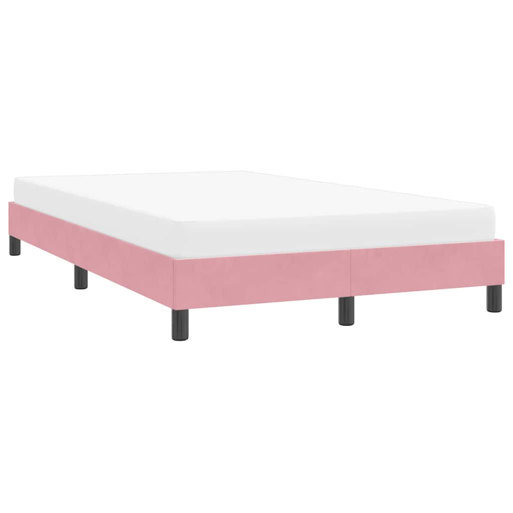 Bed frame without mattress pink 120x210 cm velvet