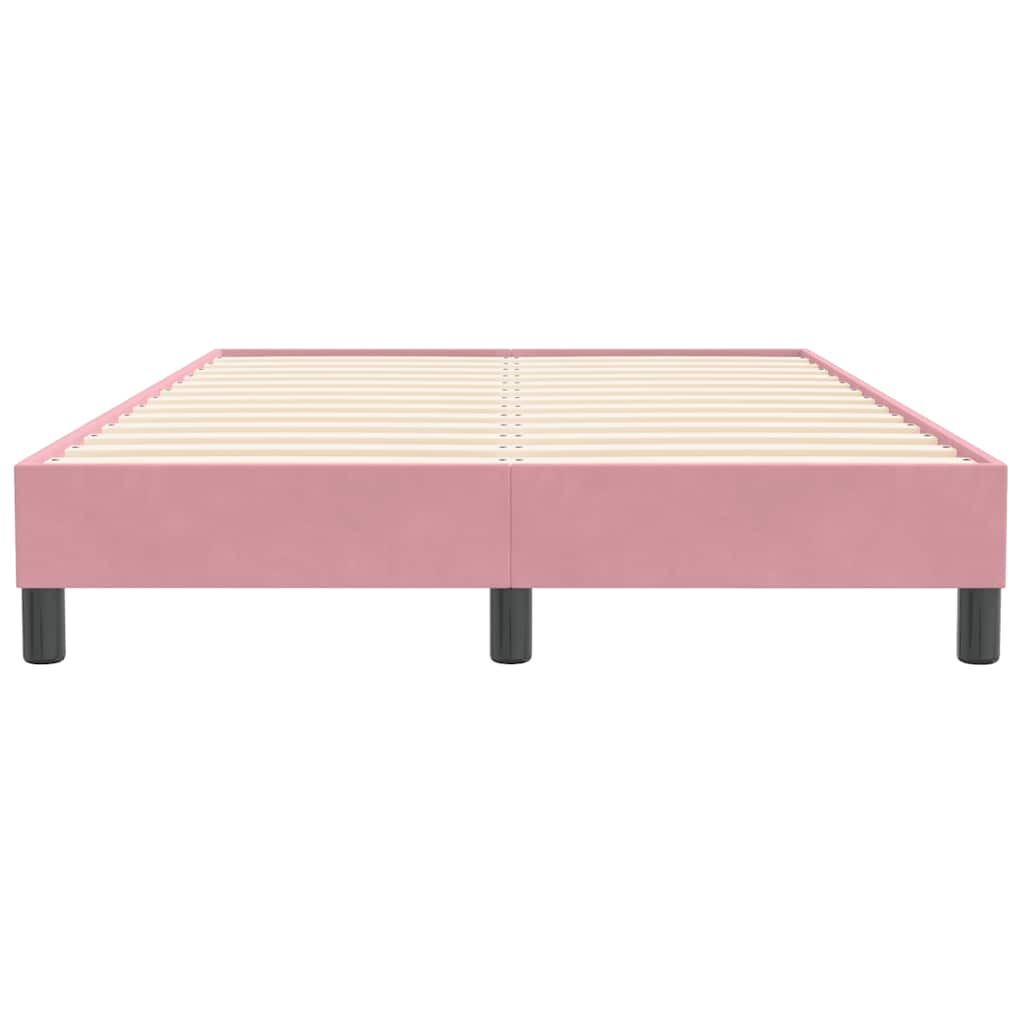 Bed frame without mattress pink 120x210 cm velvet