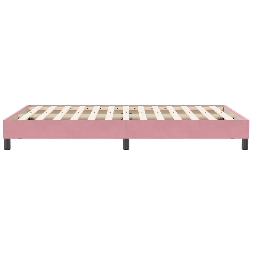 Bed frame without mattress pink 120x210 cm velvet