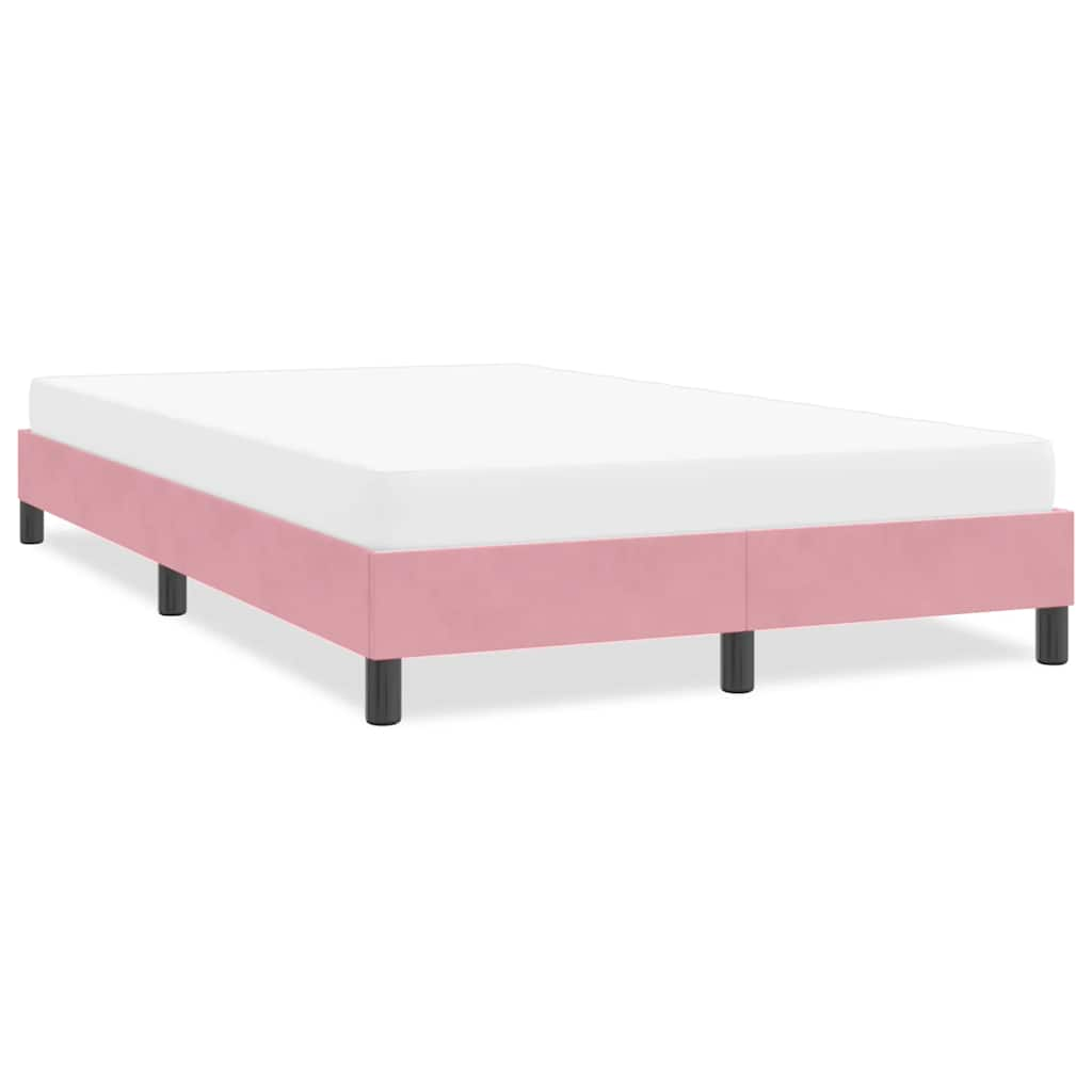 Bed frame without mattress pink 120x210 cm velvet