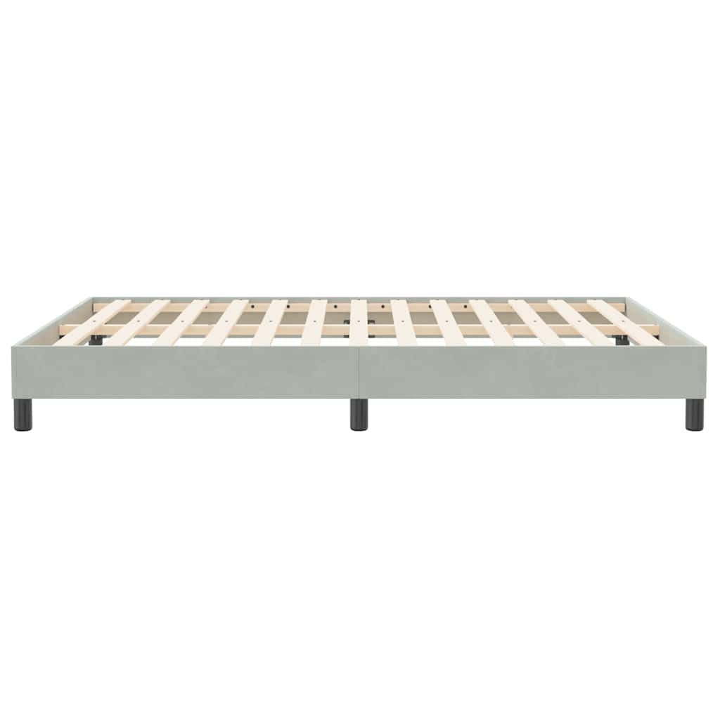 Bed frame without mattress light grey 140x210 cm velvet