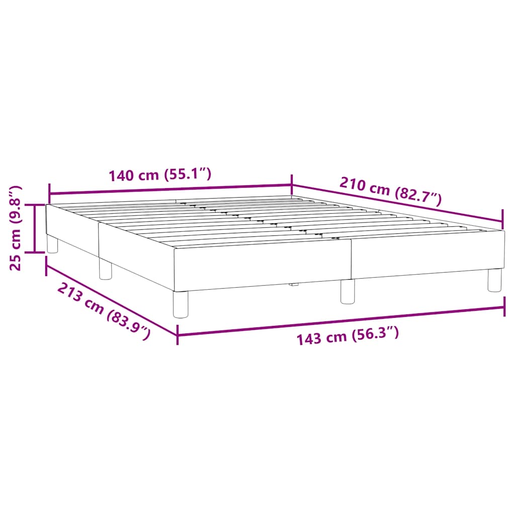 Bed frame without mattress dark green 140x210 cm velvet