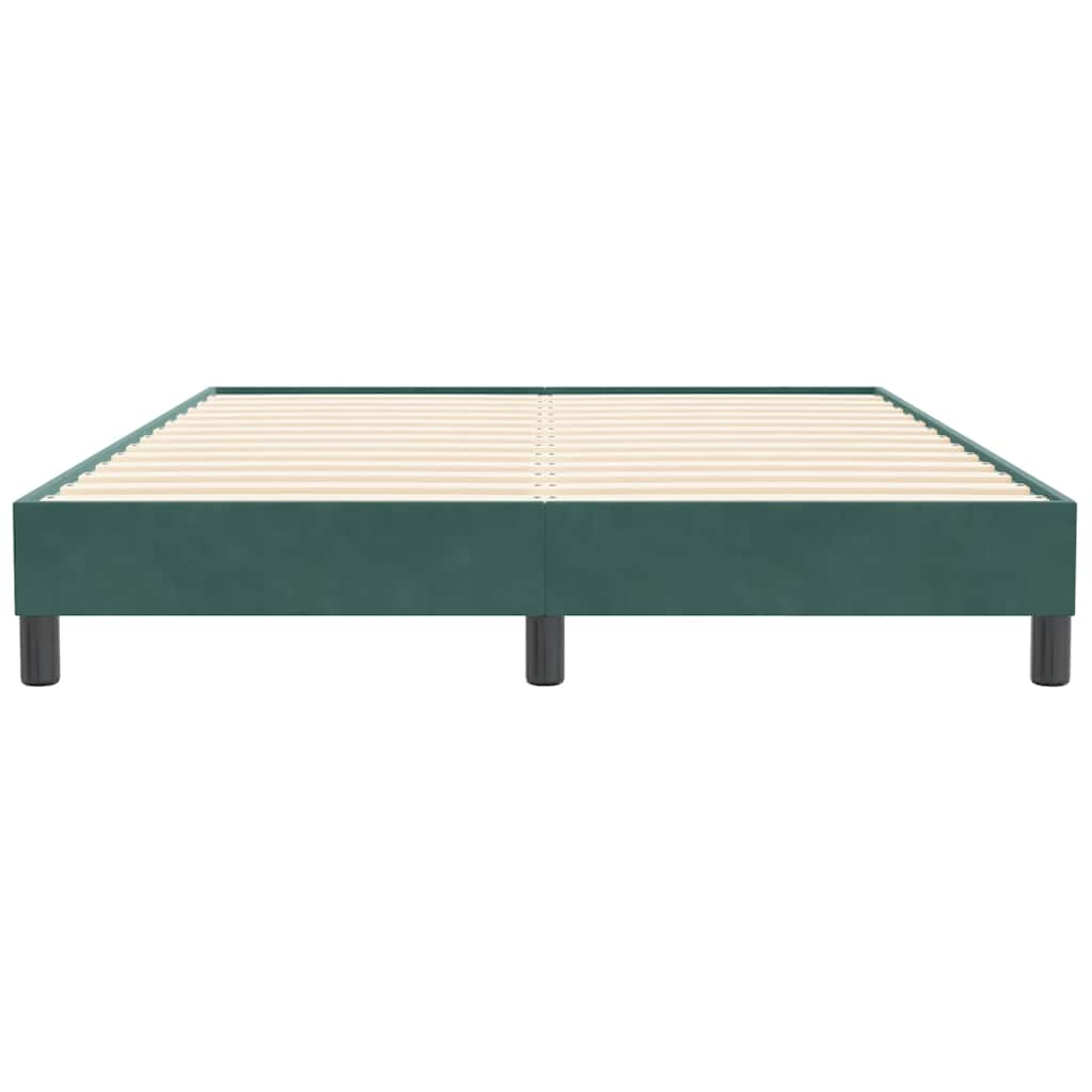 Bed frame without mattress dark green 160x210 cm velvet