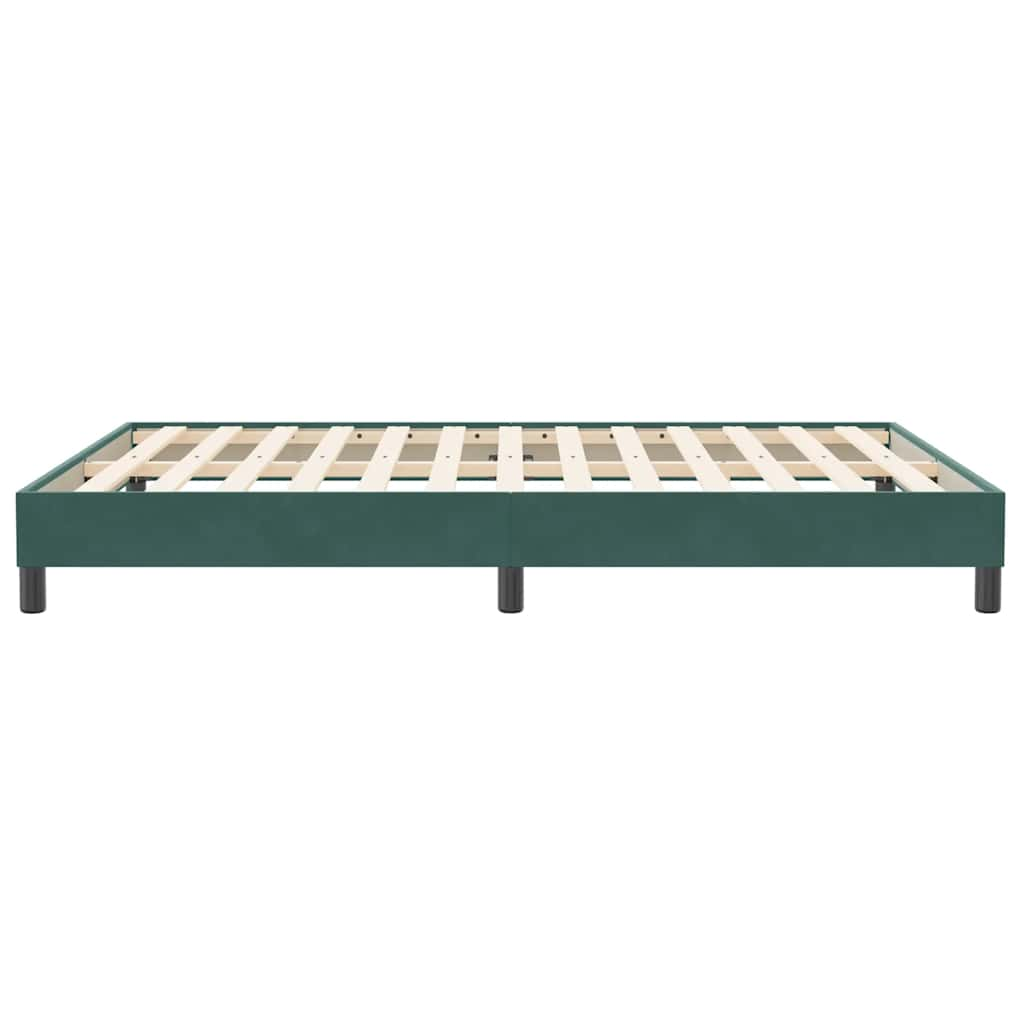 Bed frame without mattress dark green 160x210 cm velvet