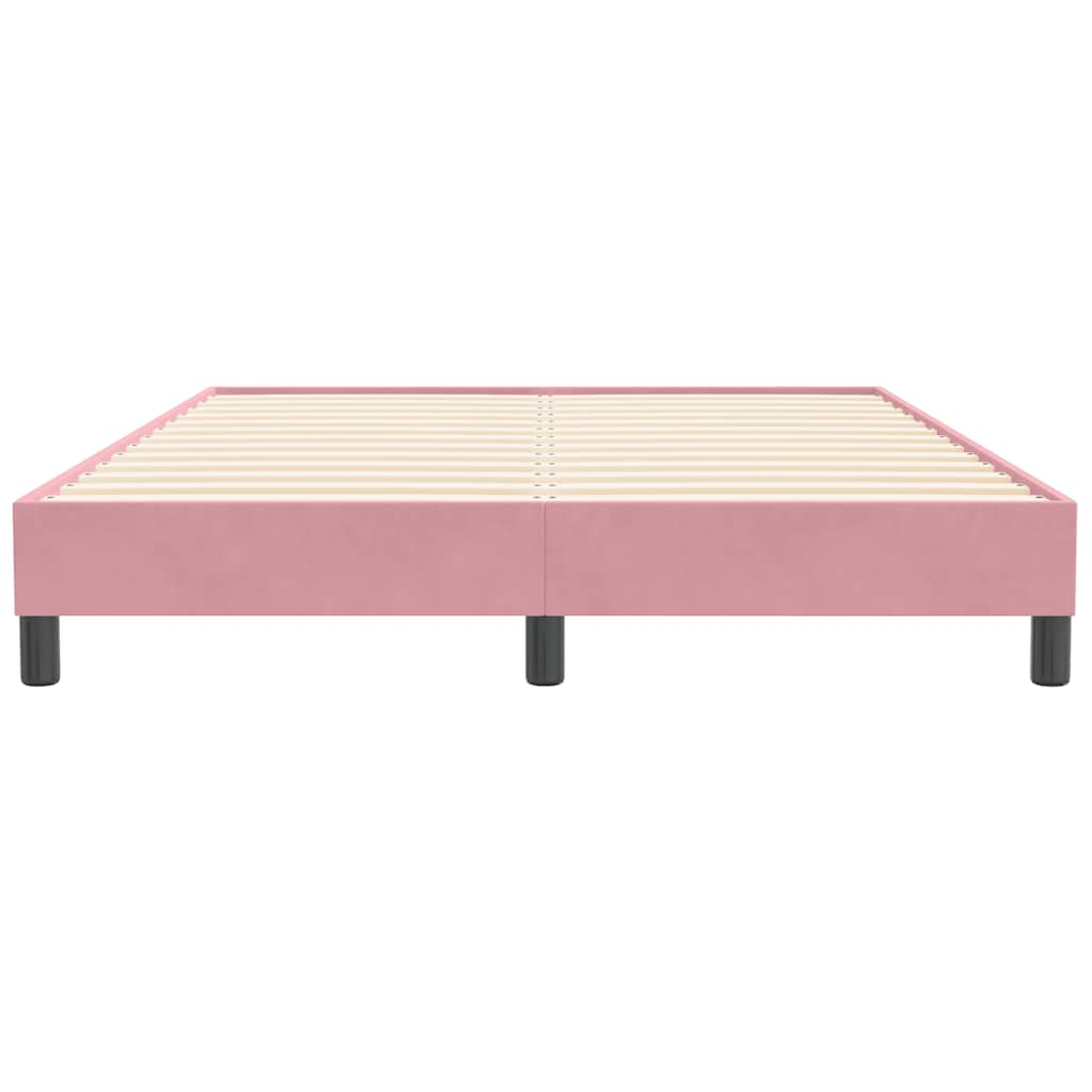 Bettgestell ohne Matratze Rosa 160x210 cm Samt