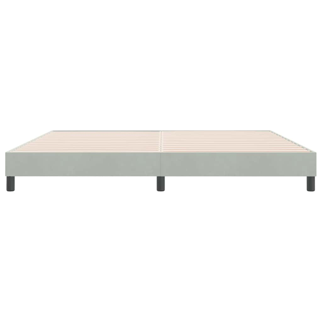 Bed frame without mattress light grey 180x210 cm velvet