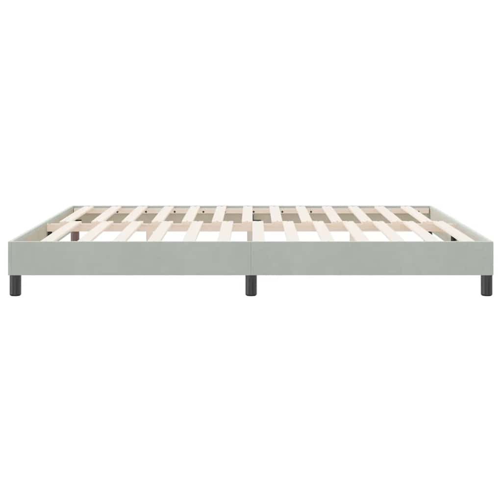 Bed frame without mattress light grey 180x210 cm velvet