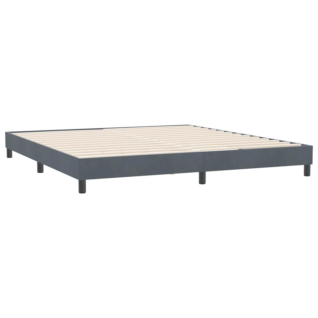 Bed frame without mattress dark grey 180x210 cm velvet