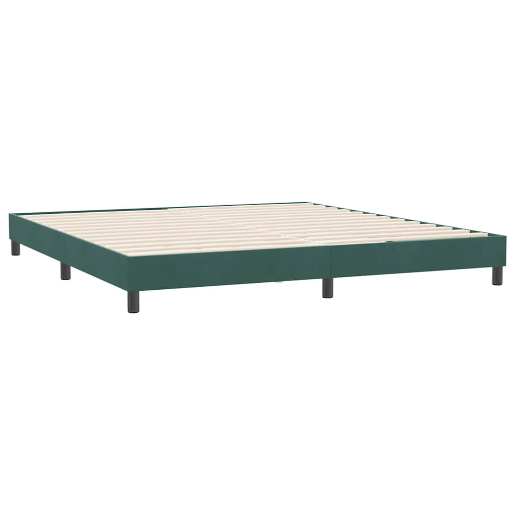 Bed frame without mattress dark green 180x210 cm velvet