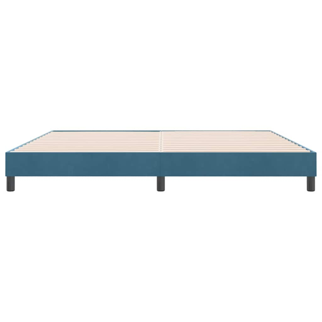 Bed frame without mattress dark blue 180x210 cm velvet