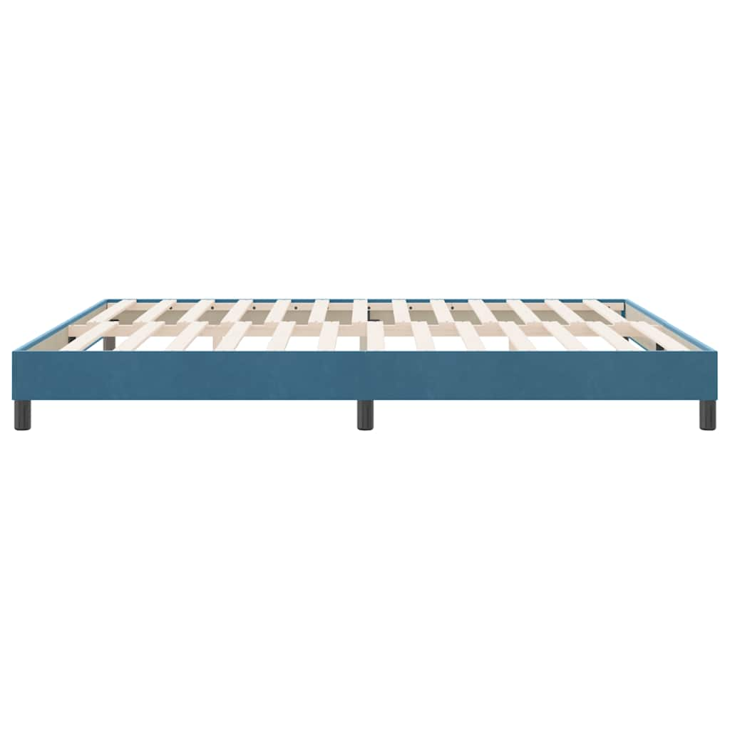 Bed frame without mattress dark blue 180x210 cm velvet